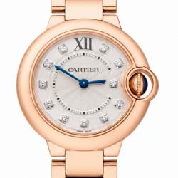 Cartier Ballon Bleu De 28MM W69002Z2 18Kt Everose Gold Watch